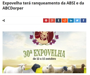 Portal Cabra & Ovelha - Revista do Agronegócio - 03/10/2017