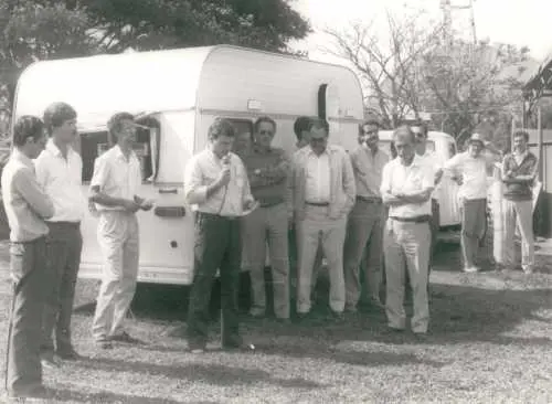 Fundação da ASPACO nos anos 60 com criadores de ovinos no Parque da Água Branca, em São Paulo